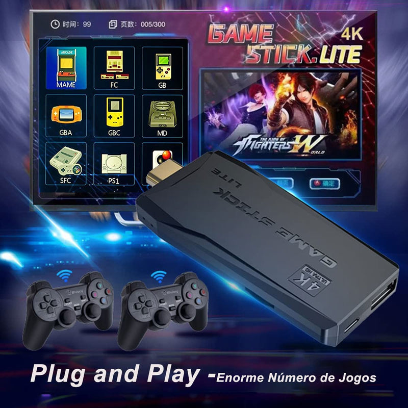 GAME STICK RETRÔ 10.000 MIL JOGOS 4K